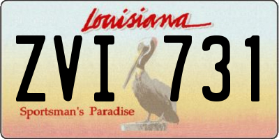 LA license plate ZVI731