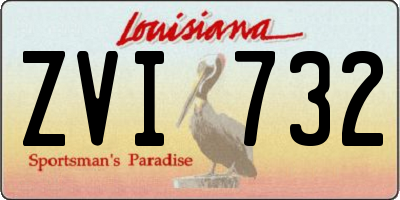 LA license plate ZVI732