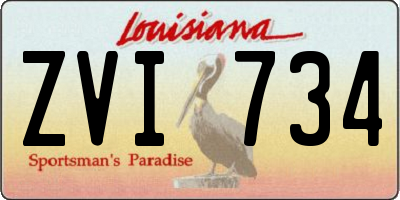 LA license plate ZVI734