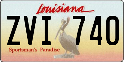LA license plate ZVI740