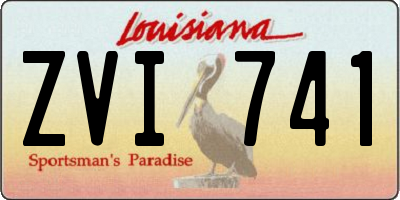 LA license plate ZVI741