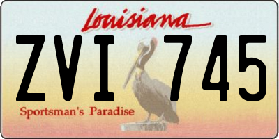 LA license plate ZVI745