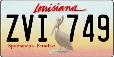 LA license plate ZVI749