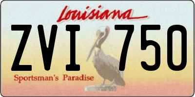 LA license plate ZVI750