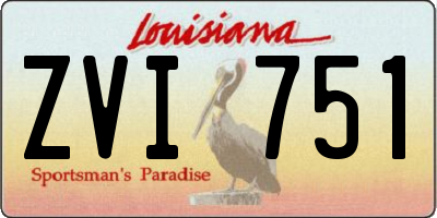 LA license plate ZVI751