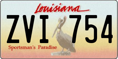 LA license plate ZVI754