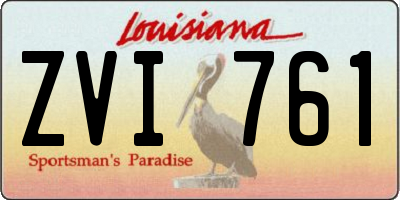 LA license plate ZVI761
