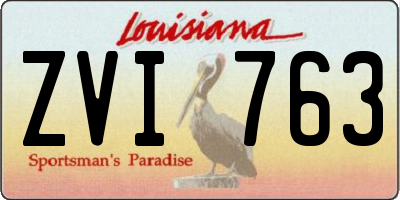 LA license plate ZVI763