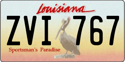 LA license plate ZVI767