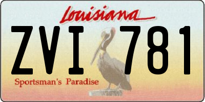 LA license plate ZVI781
