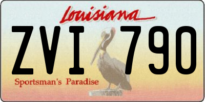 LA license plate ZVI790