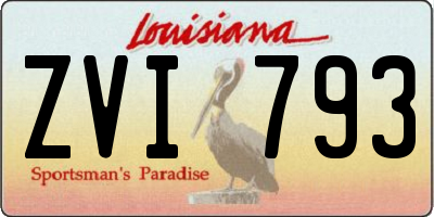 LA license plate ZVI793