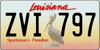 LA license plate ZVI797