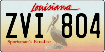 LA license plate ZVI804