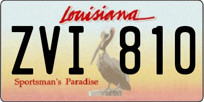 LA license plate ZVI810