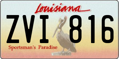 LA license plate ZVI816