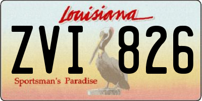 LA license plate ZVI826