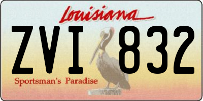 LA license plate ZVI832