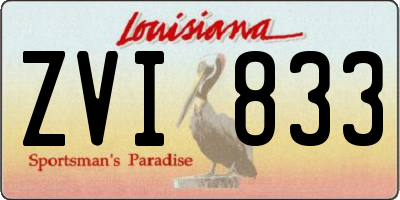 LA license plate ZVI833