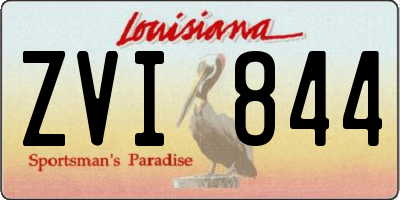 LA license plate ZVI844