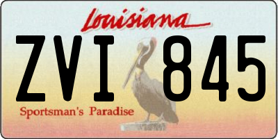 LA license plate ZVI845