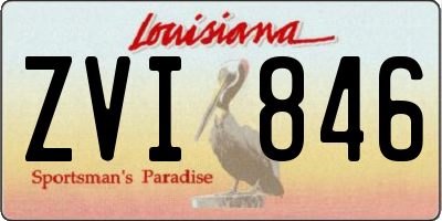 LA license plate ZVI846