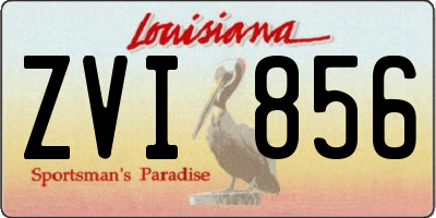 LA license plate ZVI856