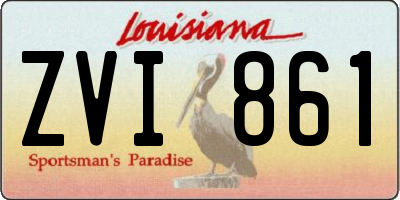 LA license plate ZVI861