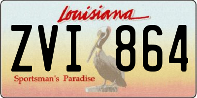 LA license plate ZVI864