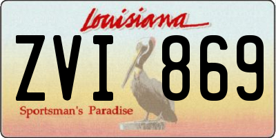 LA license plate ZVI869