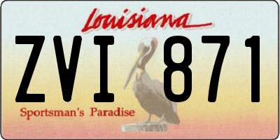 LA license plate ZVI871