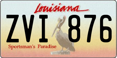 LA license plate ZVI876