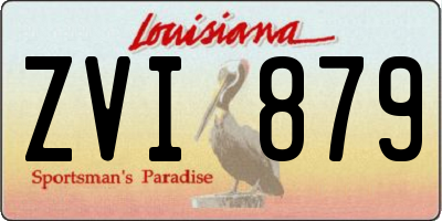 LA license plate ZVI879