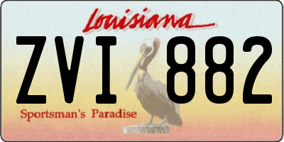 LA license plate ZVI882