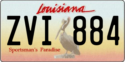 LA license plate ZVI884