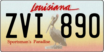 LA license plate ZVI890