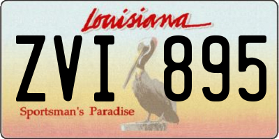 LA license plate ZVI895
