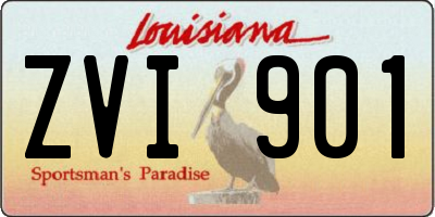 LA license plate ZVI901