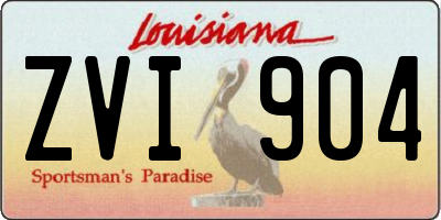 LA license plate ZVI904
