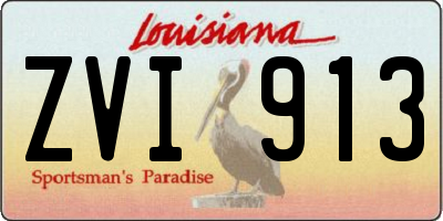 LA license plate ZVI913