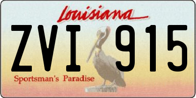 LA license plate ZVI915