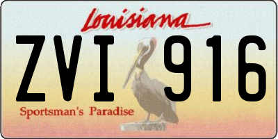 LA license plate ZVI916