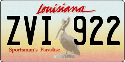 LA license plate ZVI922