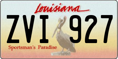 LA license plate ZVI927