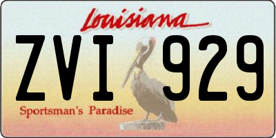 LA license plate ZVI929
