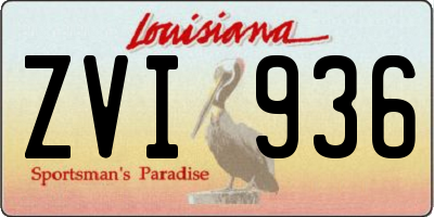 LA license plate ZVI936