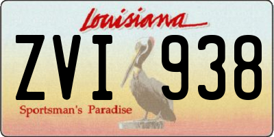 LA license plate ZVI938