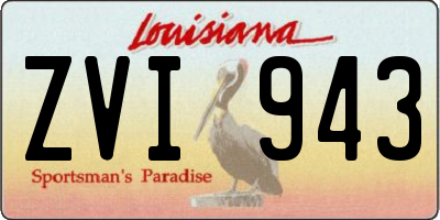 LA license plate ZVI943