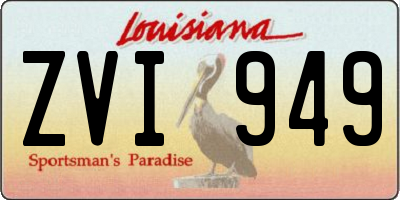LA license plate ZVI949