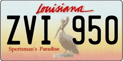 LA license plate ZVI950